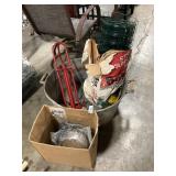 Pet Dishes, Garden Fencing, Galvanized Tub.