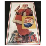Christmas Pepsi Advertising Metal Sign.
