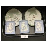 Bisque Porcelain Arnart Like Wall Plaques.