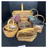 (9) Hand Woven Longaberger Baskets.