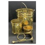 Brass & Copper Pails & Horns.