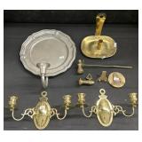 Candle Sconces, Masons Token, Snuffer.