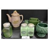 Imperial & Hull planters, Jadeite Salt & Pepper.