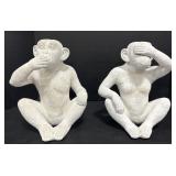 Resin "See no, Speak no" Monkey Statues.