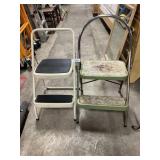 Pair Of Metal Step Ladders.