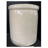 Blue Decorated Large Stoneware Crock.