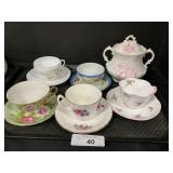 Fine Bone China Teacups & Saucers.