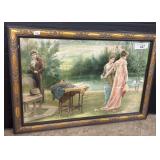 Framed Victorian Art Print Riverside Sadness.