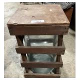 Large Glass Bottle In Wooden Shipping Crate.