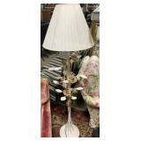 Metal Rose Cream Gold Colored Floor Lamp.