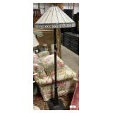 Tiffany Style Slag Glass Mission Floor Lamp.