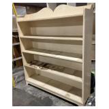 5 Tier Painted Wood Shelving Unit.