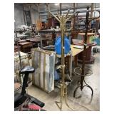68 Inch Tall Brass Like Clothes Tree.