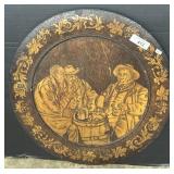 Antique Wood Carved Tavern Art.