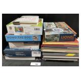 Various Genre Books, Calendars, Puzzles.