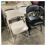 19 Folding Metal Chairs.