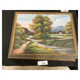 Pair of Signed Oil on Canvas Landscape Art.