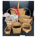 (7) Hand Woven Longaberger Baskets.