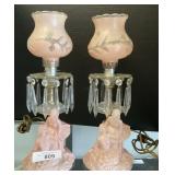 Pink Coquette Style Victorian Lamps.