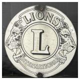 Metal Lions Club Sign.