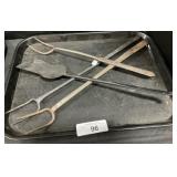 Hand Forged Iron Spatula & Forks.