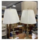 (2) Brass Lamps, Art Deco Desk Lamp.