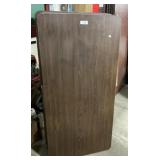 4 Laminated Brown 30 x 60 Inch Folding Tables.