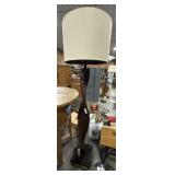 Mid Century Spiral Wooden Floor Lamp.