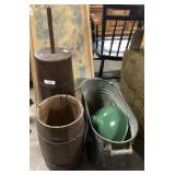Wooden Butter Churn, Nail Keg, Wash Boiler,