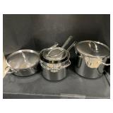 10pc Stainless Steel Cuisinart Cookware.