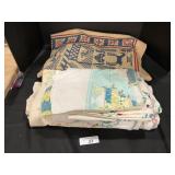 Folk Art Embroidered Tapestry, Quilt.