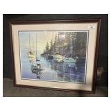 Artist Signed Nautical Boat Print.