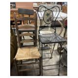 Industrial Bar Height, Step Up, Wicker, & Metal