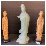 Italian Made Alabaster, Faux Jade Royal Figures.