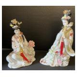 Pair of Fine Porcelain Asian Geisha Figures.
