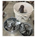 Vintage Electrical Insulators, Caster Wheels.