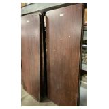 2 Laminated Brown 30 x 72 Inch Folding Tables.