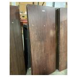 4 Laminated Brown 30 x 72 Inch Folding Tables.