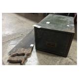 Vintage Filing Box, Hand Saw.