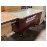 JOBOX Cart On Wheels Laminate Tabletop.