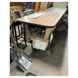 Rolling Cart W/Vinyl Pieces.