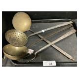 Canton Hand Forged Cooking Ladles & Fork.
