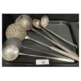 Hand Forged Cooking Ladles, Enameled Ladle.