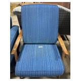 Retro Royal Blue Arm Chair.