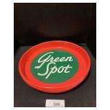 3 Advertising Green Spot Circle Trays.
