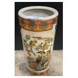 Asian Bird Scene Umbrella Stand.