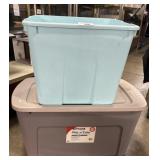 (2) Rubbermaid Storage Totes.