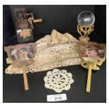 Vintage Dazey Butter Churn, Glass Orb On Gold