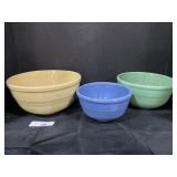 Vintage Stoneware Mixing Bowls, Seville.