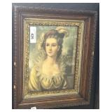 Antique Victorian Woman Portrait Print.